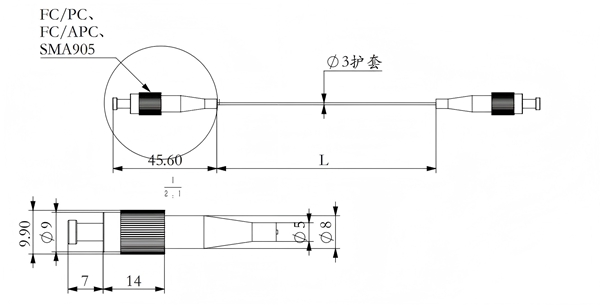 105um生命科學(xué)光纖跳線